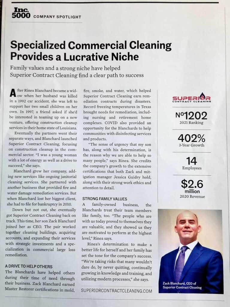 inc article superior contract cleaning